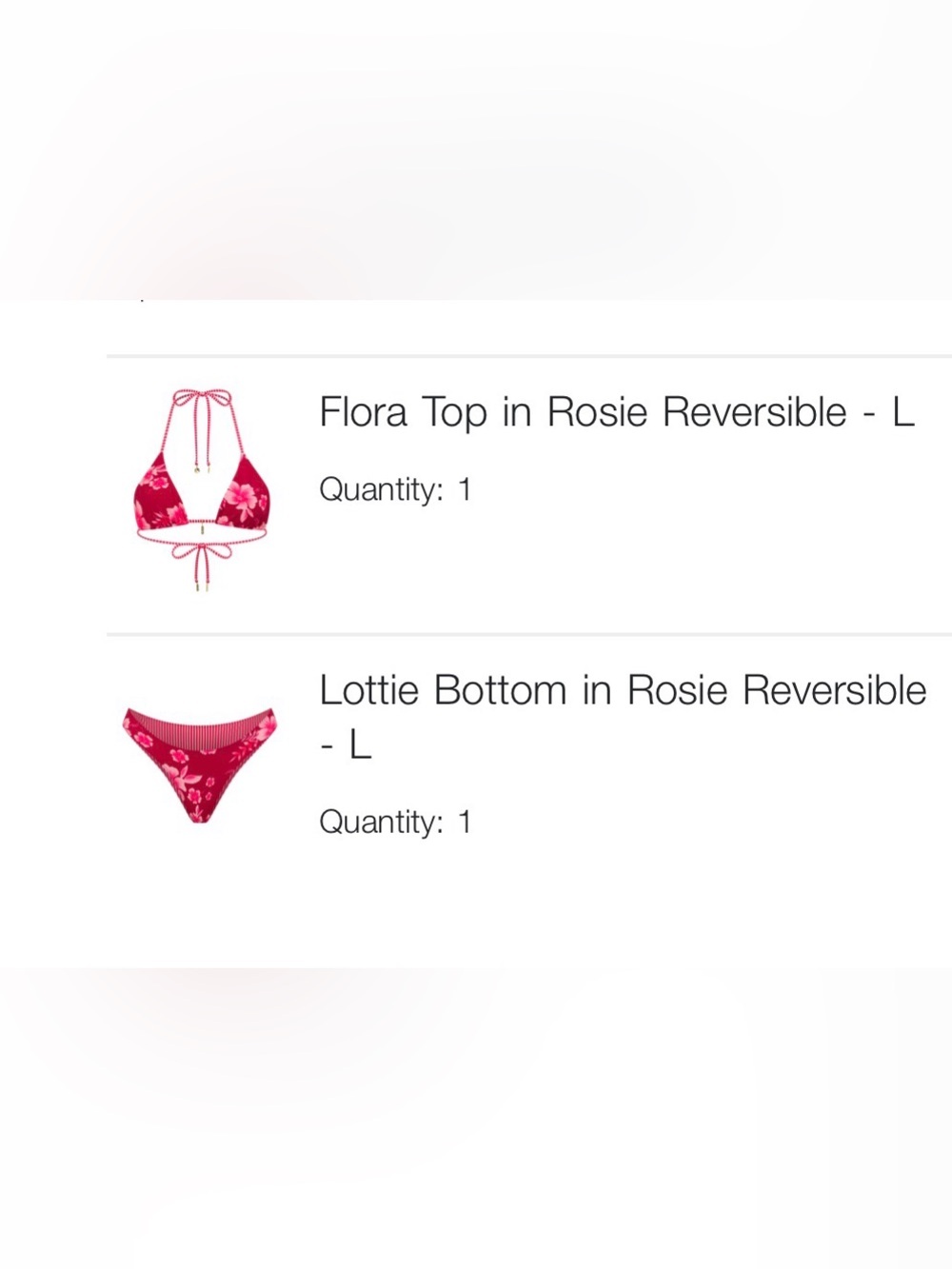 Flora Reversible Triangle Bikini Top in Rosie Pink